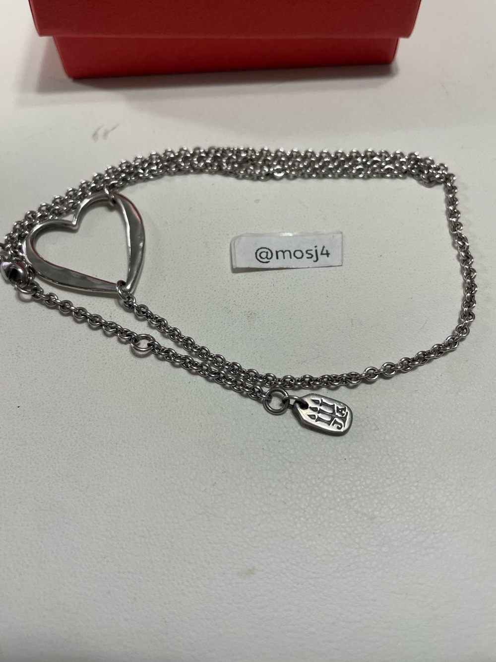 Retired James Avery Adore You Heart Necklace - Picture 4 of 5